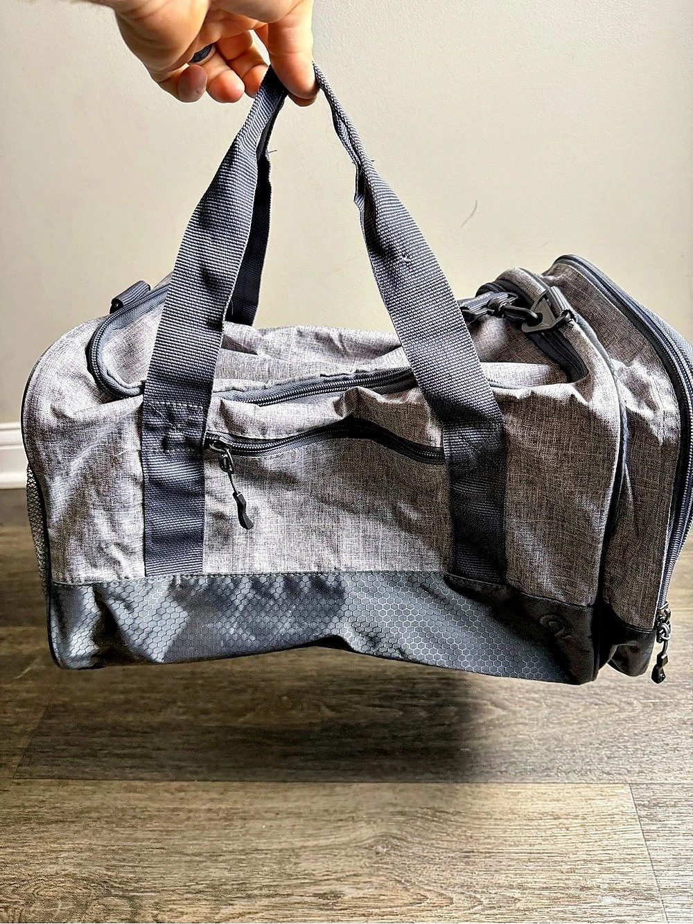 Champion Travel Duffel Bag in Gray & Black
